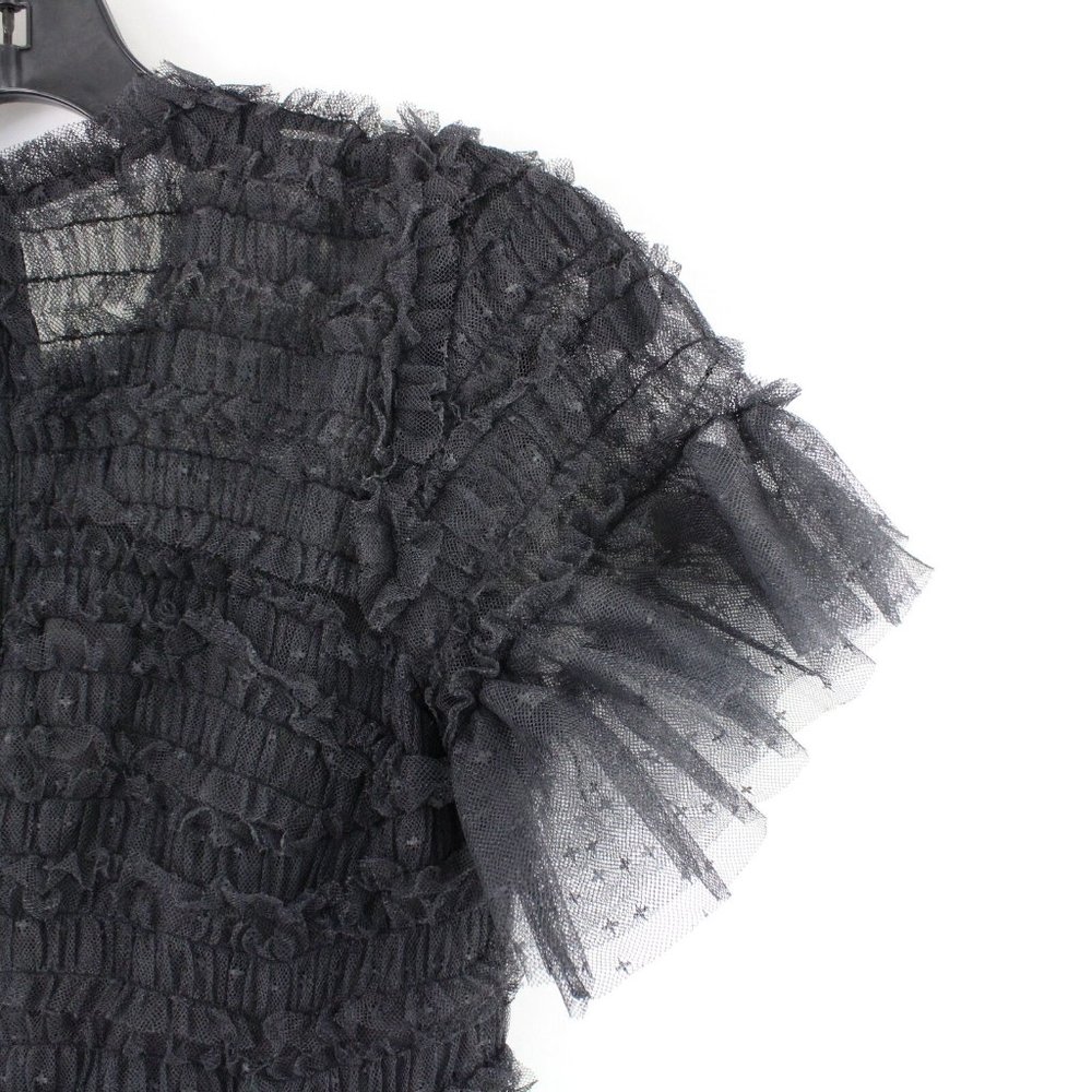Needle & Thread Black Ruffle Mini Dress - Picture 6 of 12